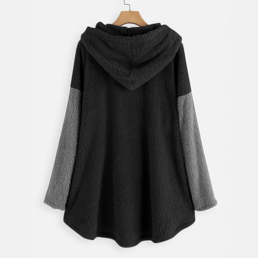 【並行輸入品】Womens Jackets Fall Winter Thickened Hoodies Coats Warm Fleece Lの画像