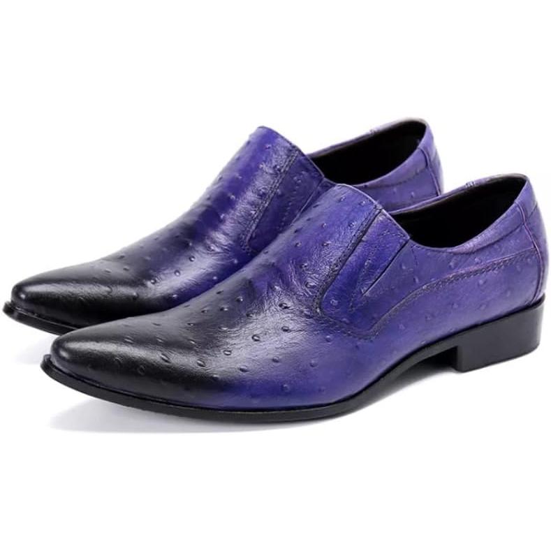 【並行輸入品】Rui Landed Formal Dress Oxford Shoes for Men Solid Color Burnished Tの画像