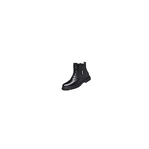 【並行輸入品】Hopomart Men's Plush Warm Boots Casual British Leather Boots Sidの画像