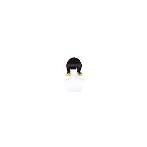 【並行輸入品】Xingwang Queen Anime Cosplay Wig Short Black Yellow Hair Party W_2