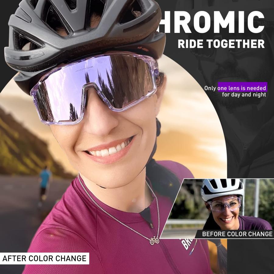 並行輸入品】KAPVOE Photochromic Cycling Glasses for Men Women