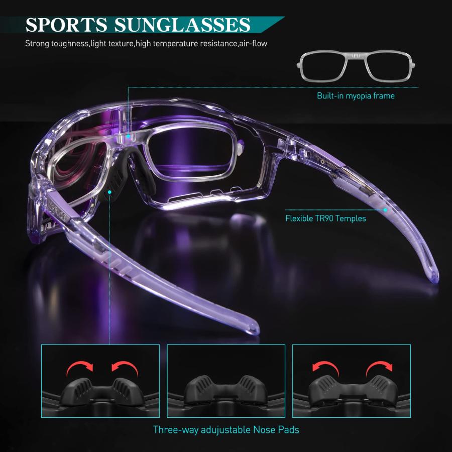 並行輸入品】KAPVOE Photochromic Cycling Glasses for Men Women