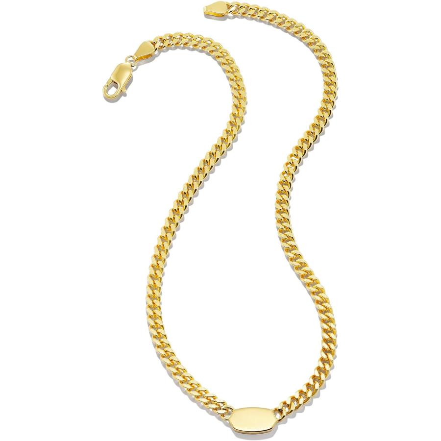 【並行輸入品】Kendra Scott Elisa 18Kゴールド ヴェルメイユカーブチェーンネックレス ファインジュエリー レディース  スターリンの画像