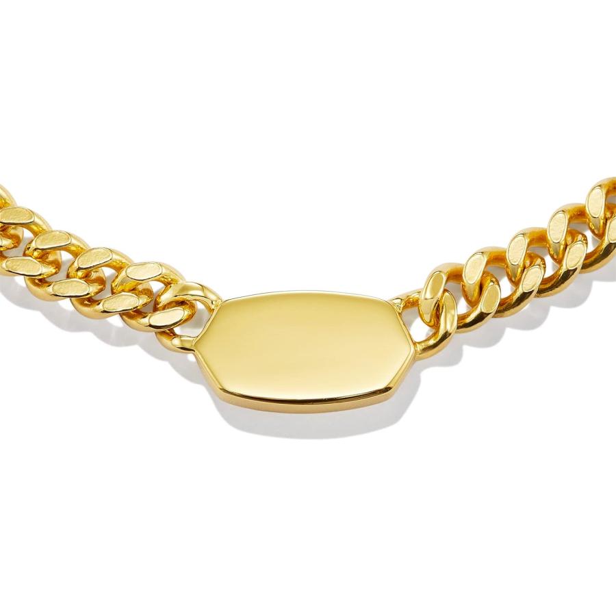 【並行輸入品】Kendra Scott Elisa 18Kゴールド ヴェルメイユカーブチェーンネックレス ファインジュエリー レディース  スターリンの画像