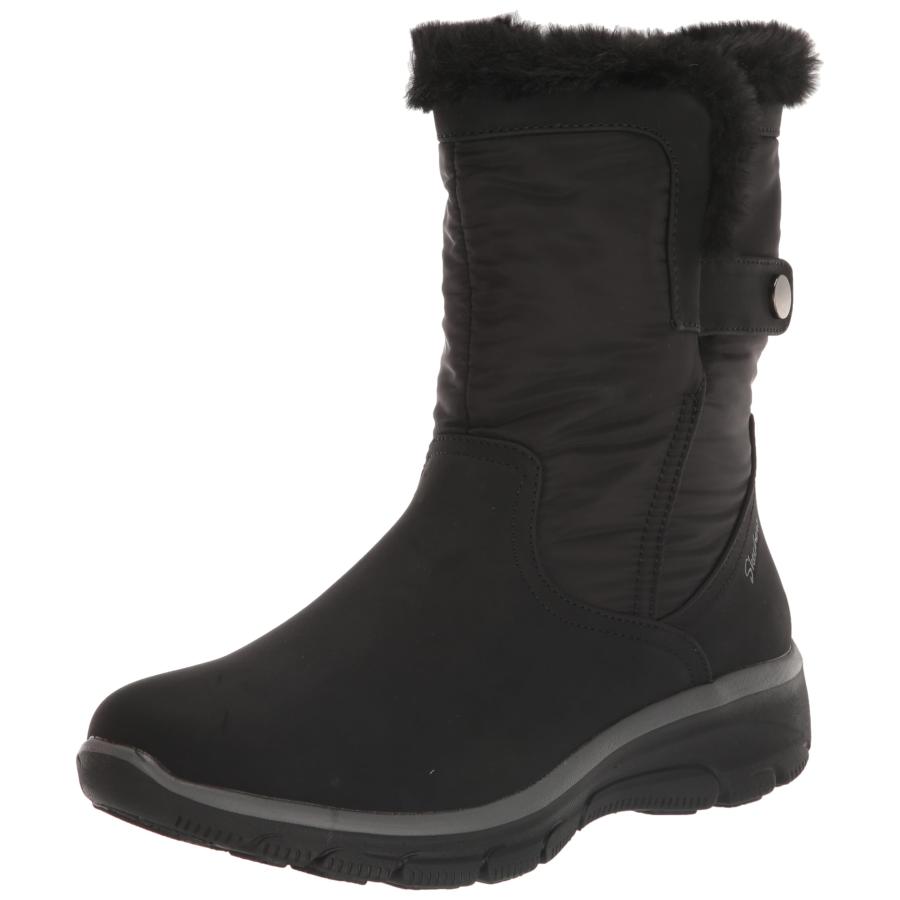 【並行輸入品】Skechers Women's Easy Going City Rider Mid Calf Boot, Black/Blac