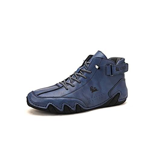 【並行輸入品】DAGY Chukka Boots Mens,Italian Handmade Suede High Boots，Waterprの画像