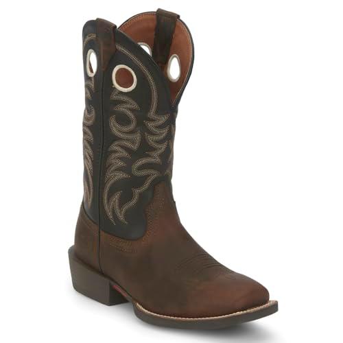 【並行輸入品】Justin Mens Stempede Sq Toe Boots 10.5 D Blackの画像