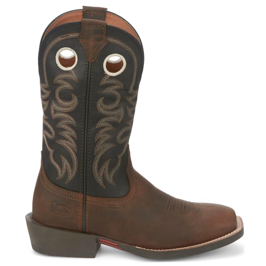 【並行輸入品】Justin Mens Stempede Sq Toe Boots 10.5 D Blackの画像