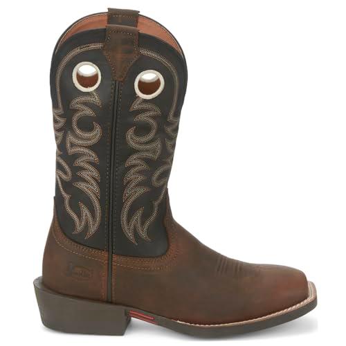 【並行輸入品】Justin Mens Stempede Sq Toe Boots 10.5 D Blackの画像