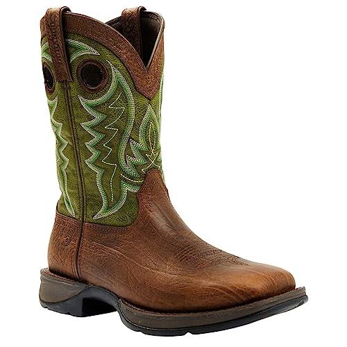 【並行輸入品】Durango Men's Rebel Western Performance Boot Square Toe Green 10の画像