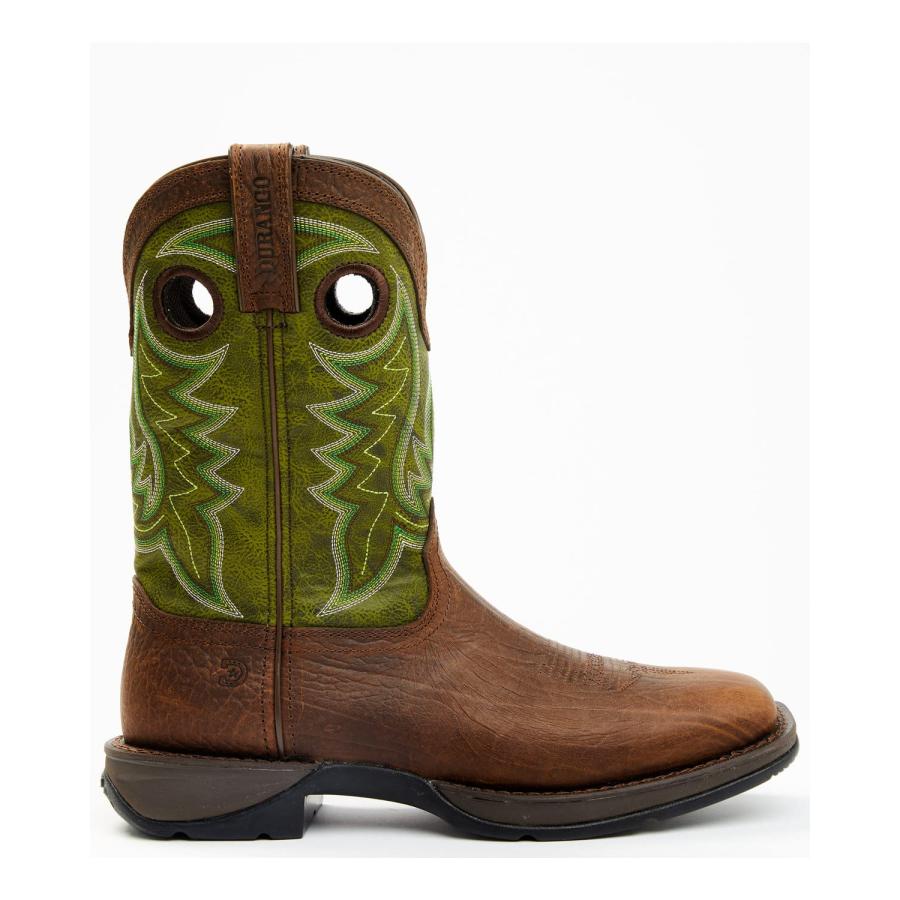 【並行輸入品】Durango Men's Rebel Western Performance Boot Square Toe Green 10の画像