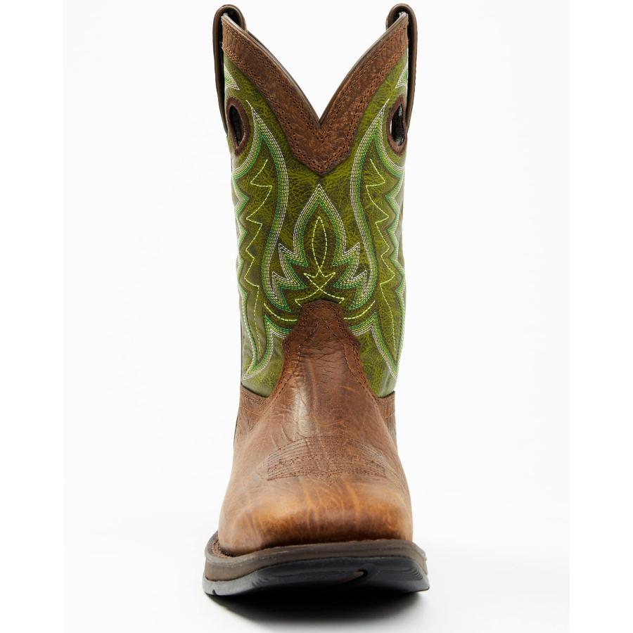 【並行輸入品】Durango Men's Rebel Western Performance Boot Square Toe Green 10の画像