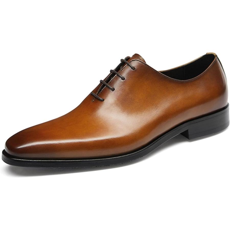 【並行輸入品】Comodish Dress Formal Shoes for Men Lace Up Derby Shoes Square Burniの画像