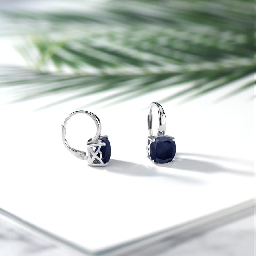 【並行輸入品】[Gem Stone King] 5.64カラット 天然 サファイア ピアス レディース シルバー925 金属アレルギー対応 9月 誕生