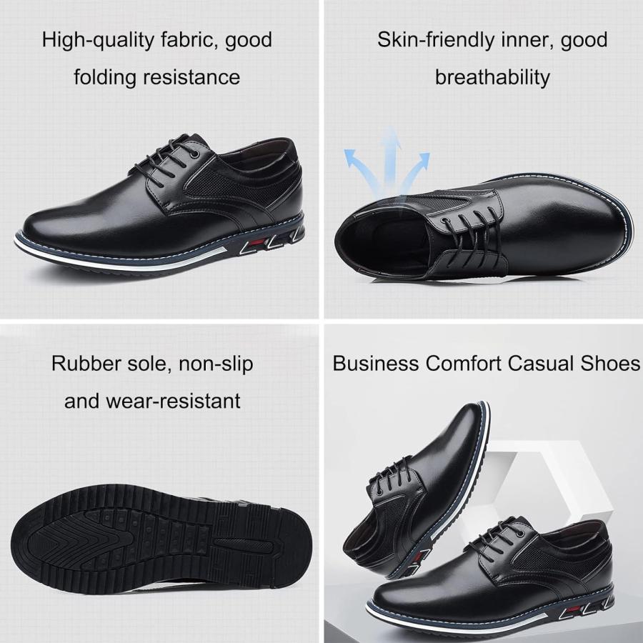 【並行輸入品】Men’s Dress Shoes Casual Oxford Derby Orthopedic Leather Shoes Comfoの画像
