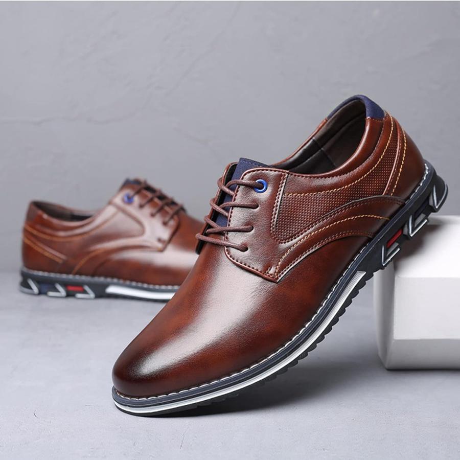 【並行輸入品】Men’s Dress Shoes Casual Oxford Derby Orthopedic Leather Shoes Comfoの画像