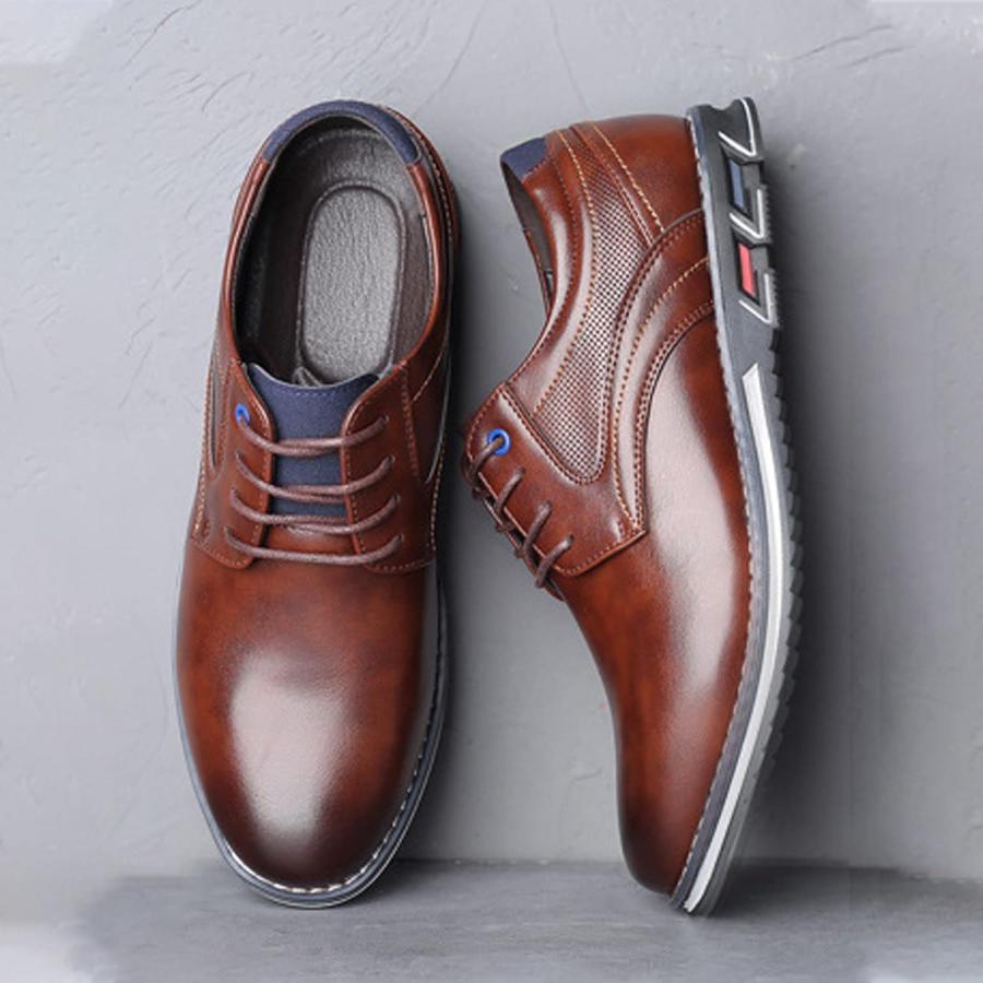 【並行輸入品】Men’s Dress Shoes Casual Oxford Derby Orthopedic Leather Shoes Comfoの画像