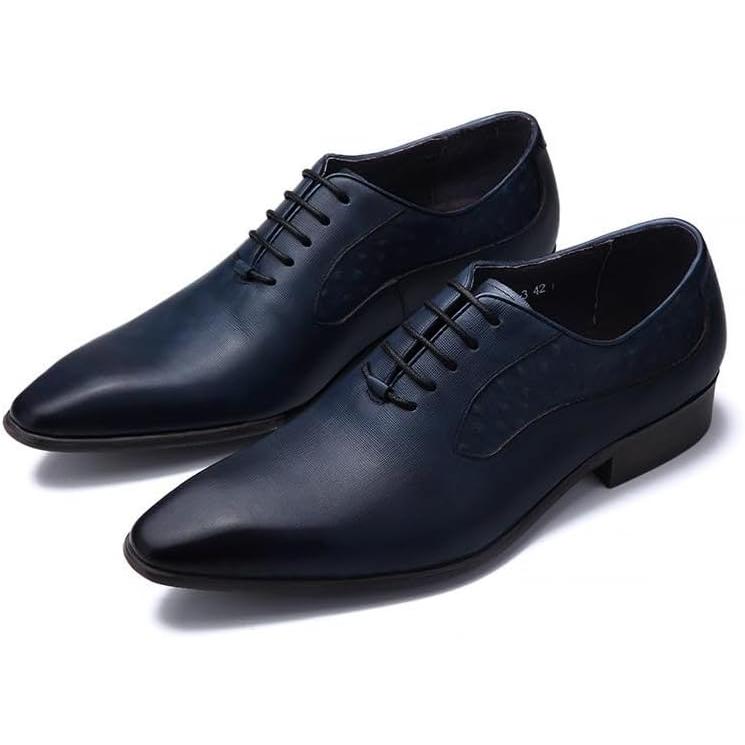 【並行輸入品】Rui Landed Formal Loafer Shoes for Men Pointed Toe Derby Shoes Solidの画像
