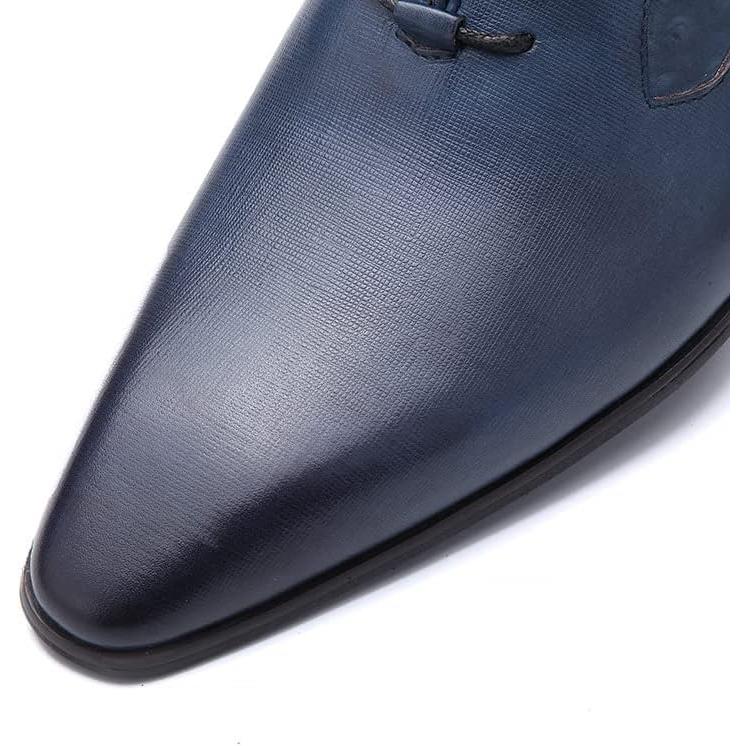 【並行輸入品】Rui Landed Formal Loafer Shoes for Men Pointed Toe Derby Shoes Solidの画像