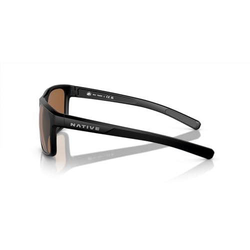 【並行輸入品】Native Man Sunglasses Matte Black Frame, Brown Lenses, 58MMの画像