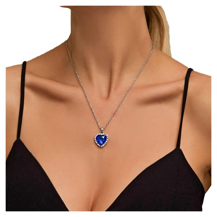 並行輸入品】Erimberate ボヘミアン サファイア ハート ペンダント