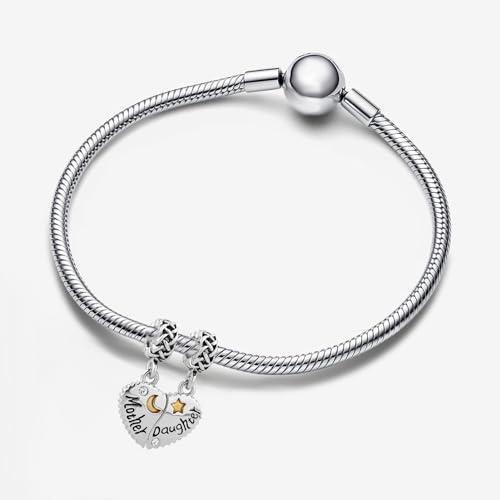 【並行輸入品】OutstandLong ハート 新しい母娘 ダングルチャーム パンドラブレスレット用 Love Mom ビーズチャームセット 2の画像