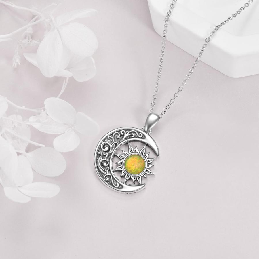 並行輸入品】VONALA 太陽と月のネックレス S925スターリングシルバー