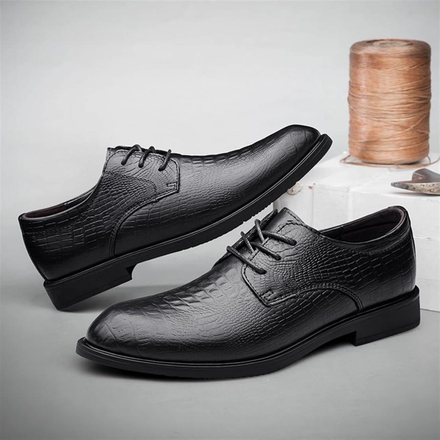 【並行輸入品】KEIOMI Men's Business Formal wear lace-up Leather Shoes Trendy Men'sの画像