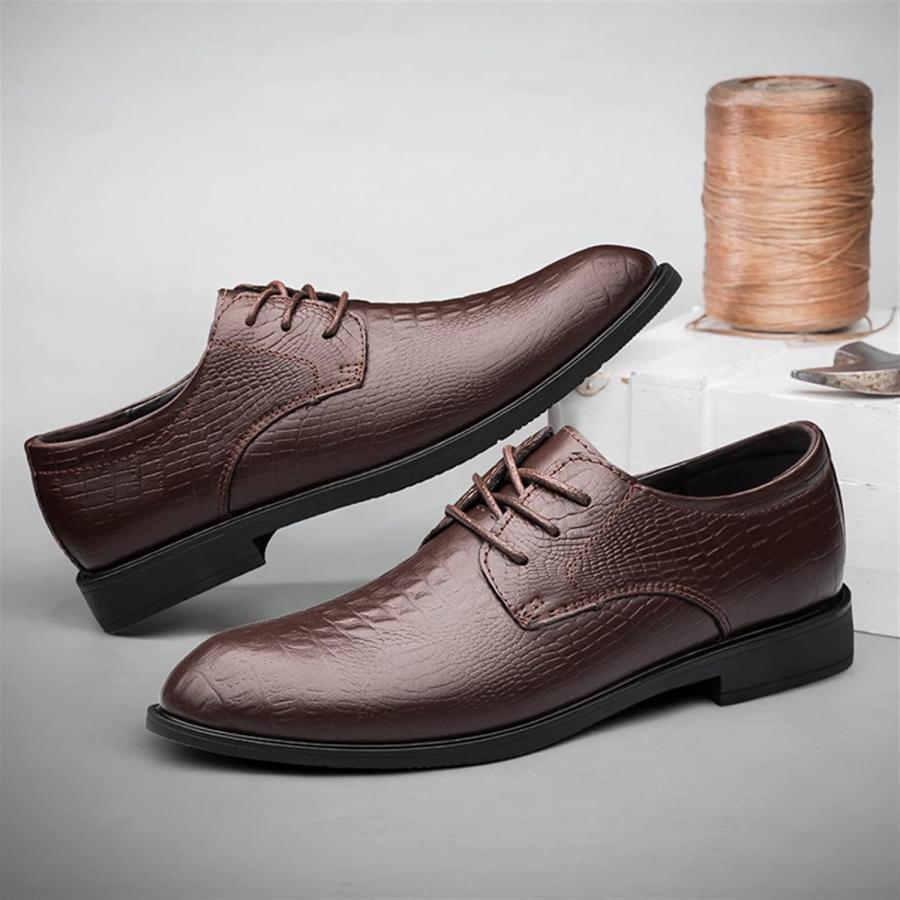 【並行輸入品】KEIOMI Men's Business Formal wear lace-up Leather Shoes Trendy Men'sの画像