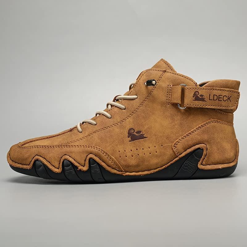 【並行輸入品】TWWBDJ Italian Handmade Suede Velcro High Boots   Beck Shoes Menの画像