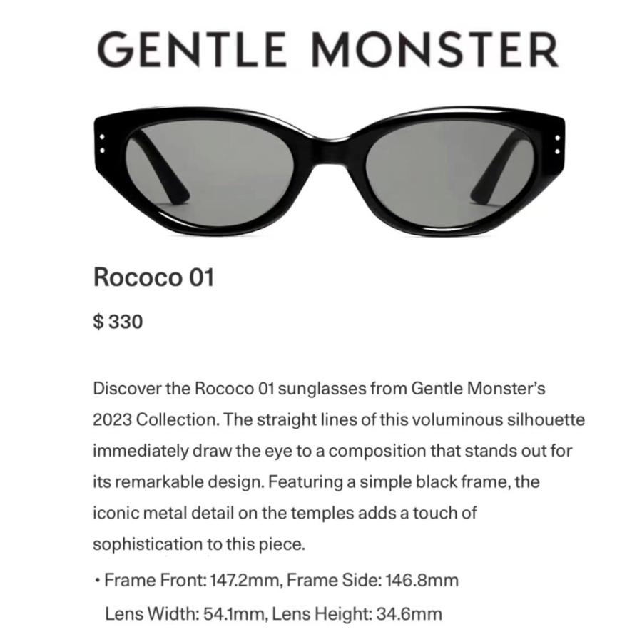 Authentic Gentle Monster Fashion Sunglasses for Women Rococo Authentic Gentle Monster Fashion Sunglasses for Women Rococo