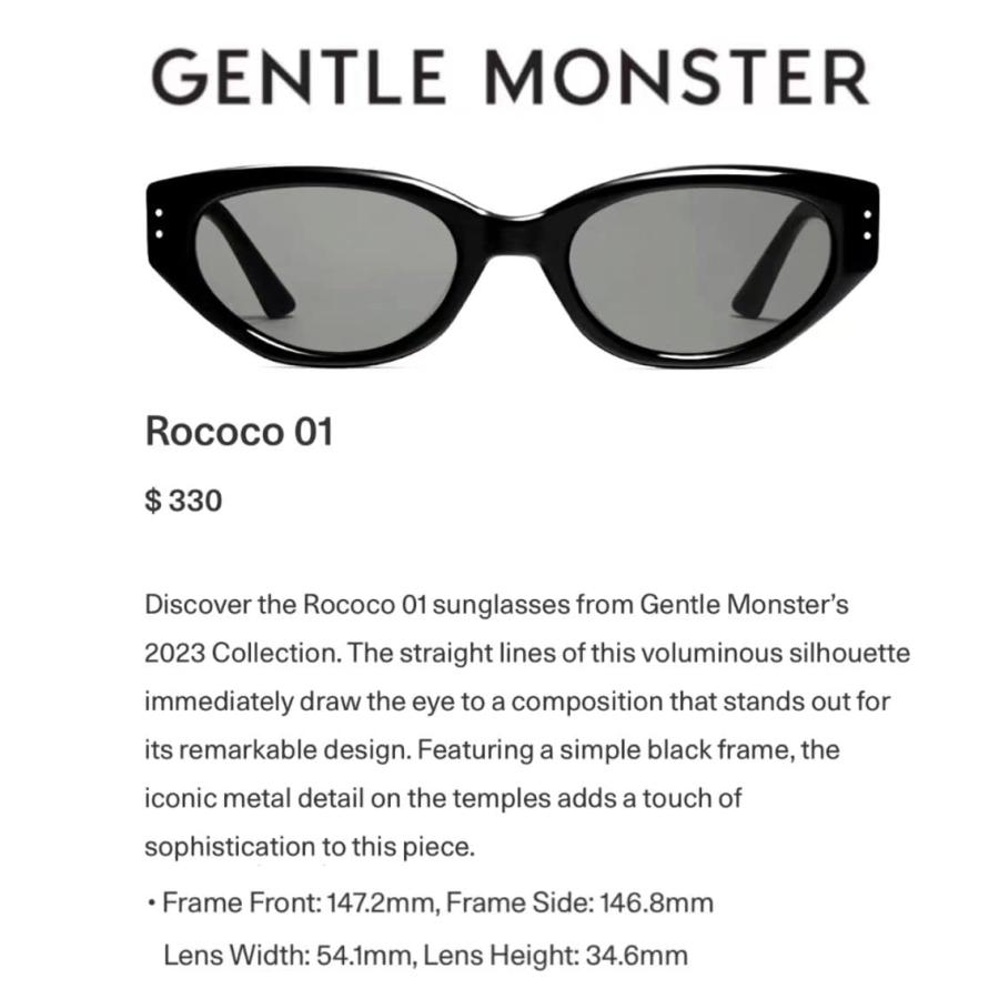 Authentic Gentle Monster Fashion Sunglasses for Women Rococo 01  並行輸入品｜bestshop-d｜04