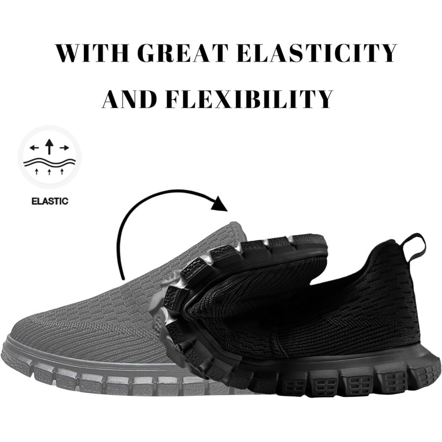 人気のある商品 Linenghs Mens Slip on Shoes Loafers Casual Sneakers Canvas Lightweight Flats Working Traveling Driving Walking Shoes Black 12　並行輸入品