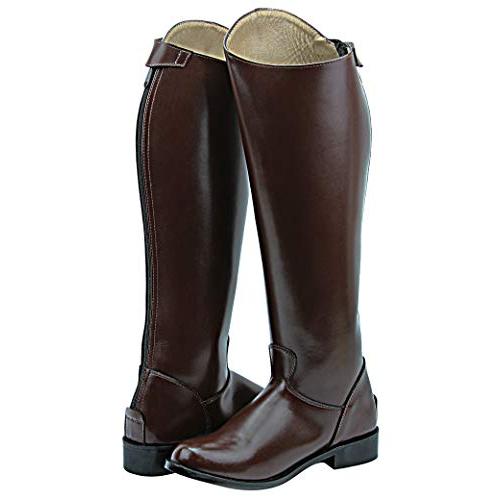【並行輸入品】Hispar メンズ メンズ ディーセントドレス 馬場馬術ブーツ バックジッパー付き 乗馬 英式 ブラウン Hispar Mensの画像