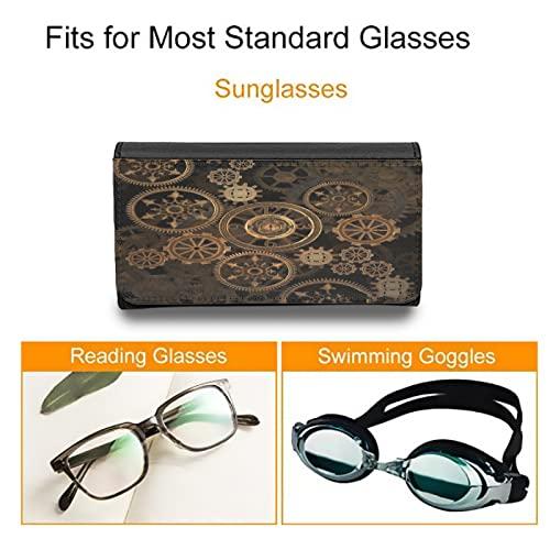 【並行輸入品】Eyeglass Case for Men Womens Steampunk Vintage Gear Portable Sunの画像