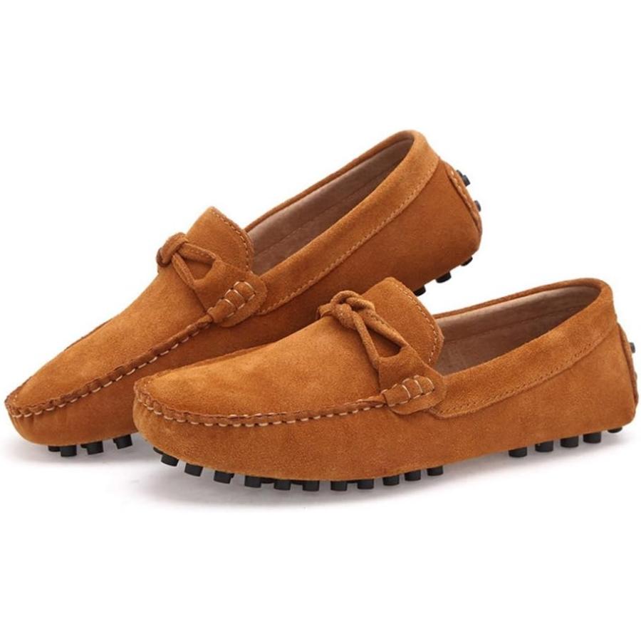 【並行輸入品】Comodish Men's Driving Penny Loafers Suede Genuine Leather Casual Moの画像