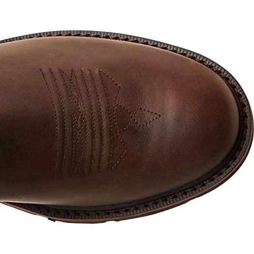 【並行輸入品】Men's Sport Western Boot Embroidered Square Toe Steel Toe Work Bの画像