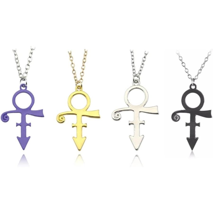 【並行輸入品】Prince Symbol Necklace 4 Color Stainless Steel Pendant Choker Minima