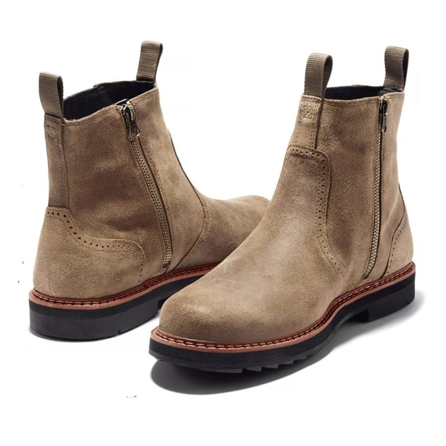 【並行輸入品】CHUUMEE Men's Chelsea Ankle Boots (Brown,12)の画像