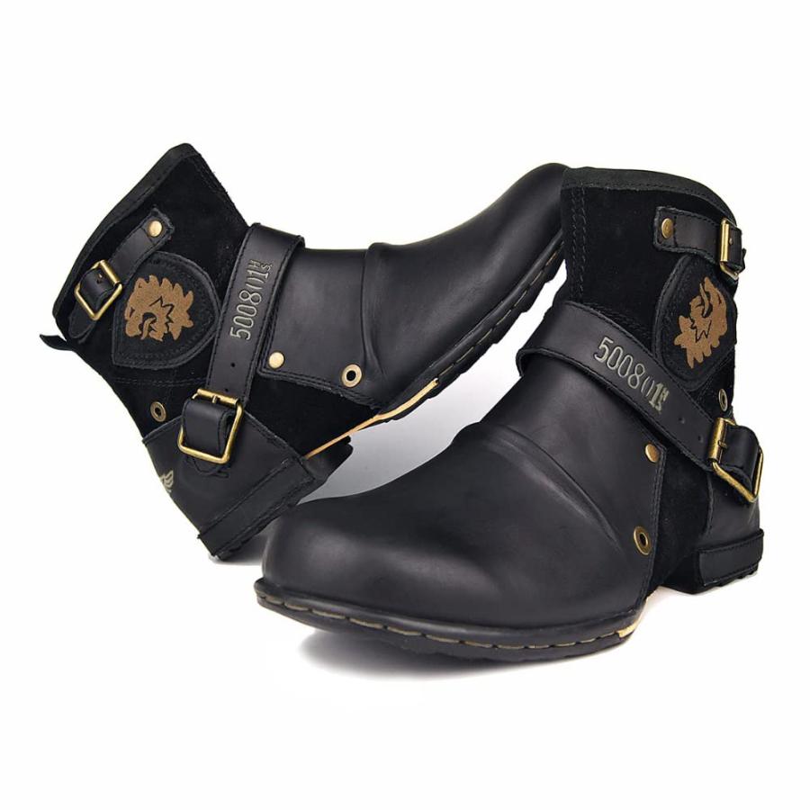 【並行輸入品】CHUUMEE Men's Boots Men's Casual Boots Motorcycle Combat Ankle Mの画像