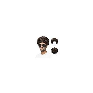 【並行輸入品】Jutom 2 Pcs Halloween Men's Hair Wigs Set 80s Short Funny Wigs R_2