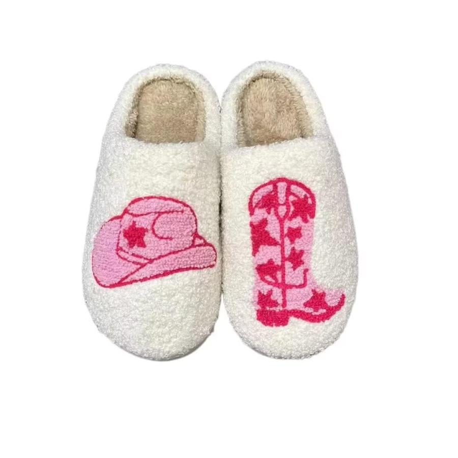 【並行輸入品】PATRICK Cowgirl Hat Slippers For Women Men Cute smileFace Slippe