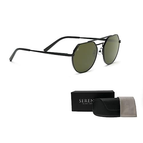 【並行輸入品】Serengeti Shelby SS533002 54MM Matte Black/Saturn 555nm Round Suの画像