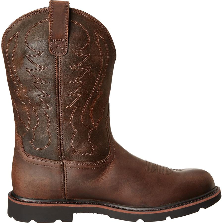 【並行輸入品】Cowboy Boots For Men Square Classic Embroidered Snip Toe Wide Caの画像