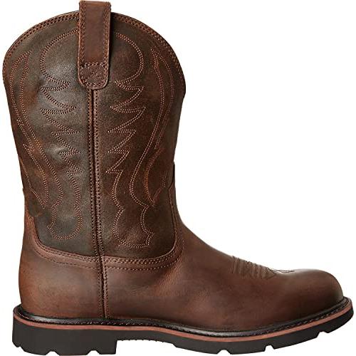 【並行輸入品】Cowboy Boots For Men Square Classic Embroidered Snip Toe Wide Caの画像