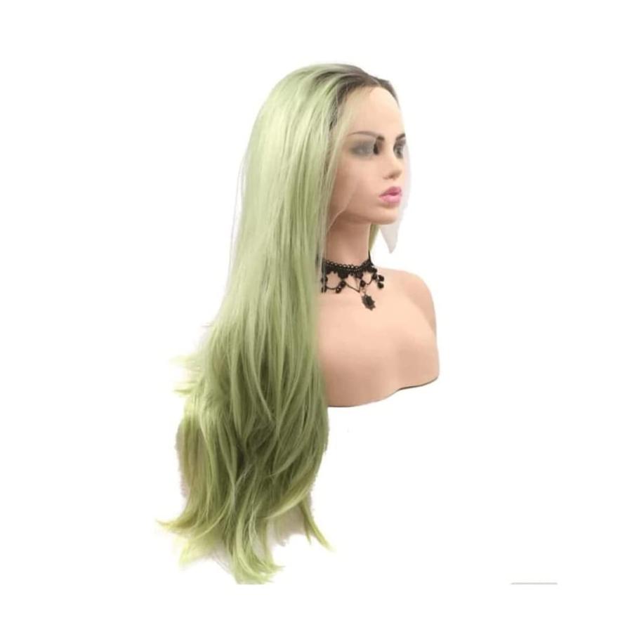 CAKERS Wig Women Green Wig Long Straight Hair Wig Synthetic Heat 並行輸入品｜bestshop-d｜10