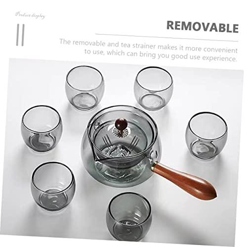 【並行輸入品】UPKOCH 360 Degree Side Handle Pot Glass Teapot Make Tea Containeの画像