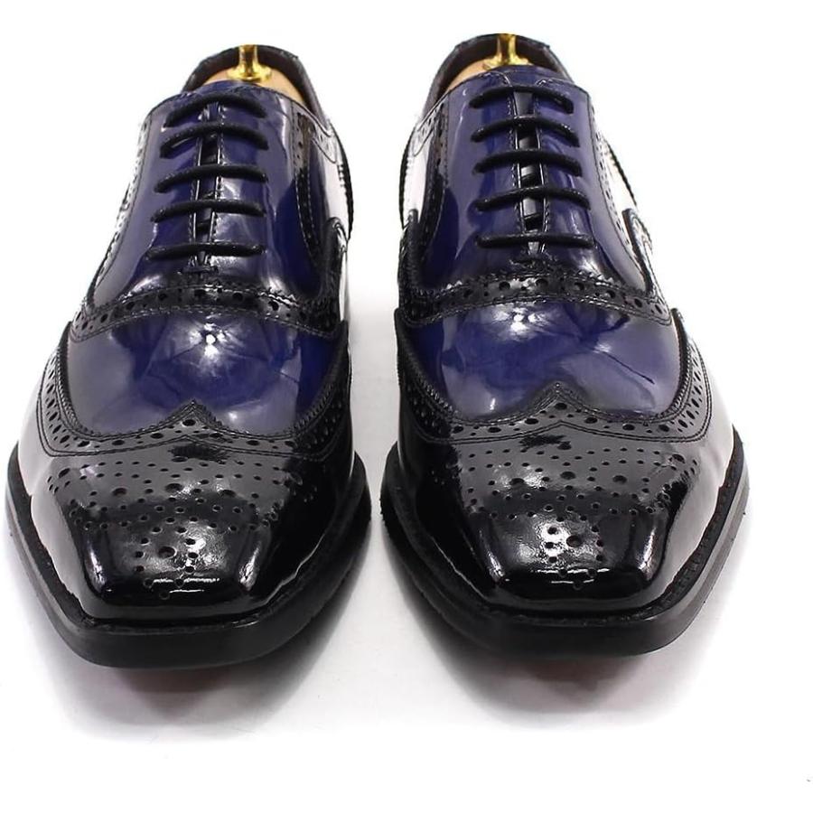 【並行輸入品】Rui Landed Formal Loafer Shoes for Men Square Toe Lace Up Hand-Paintの画像