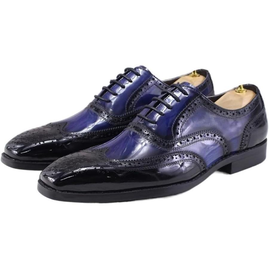 【並行輸入品】Rui Landed Formal Loafer Shoes for Men Square Toe Lace Up Hand-Paintの画像
