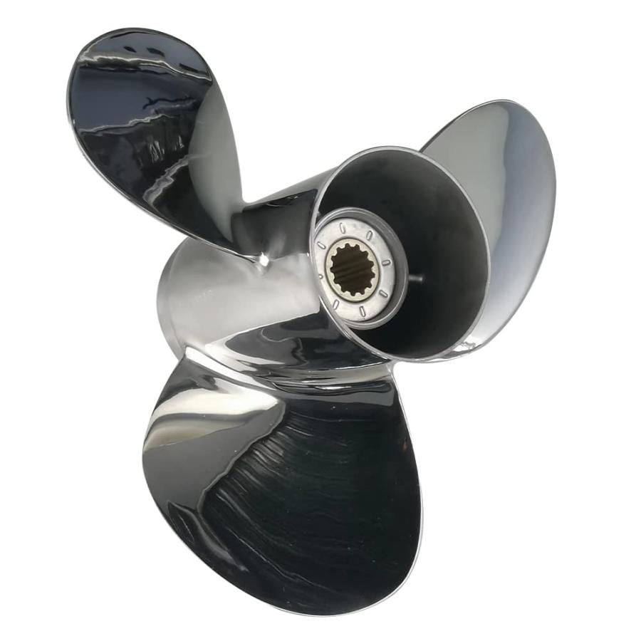 【並行輸入品】Xspeed Stainless Steel 3 Blades Outboard Propeller for 3 1/4\" Ge"_3